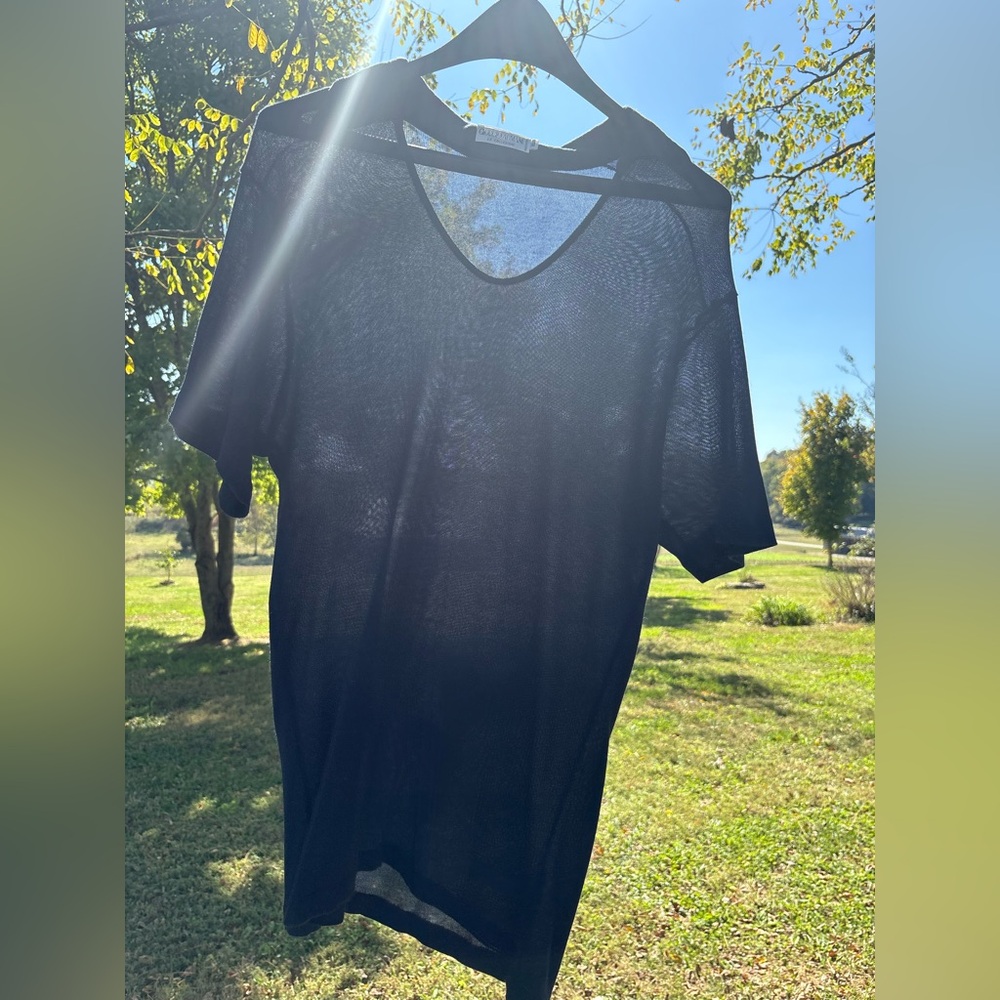 Rare Vintage Giorgio Armani Le Collezioni  Shirt
-sheer with collar/sold as is
